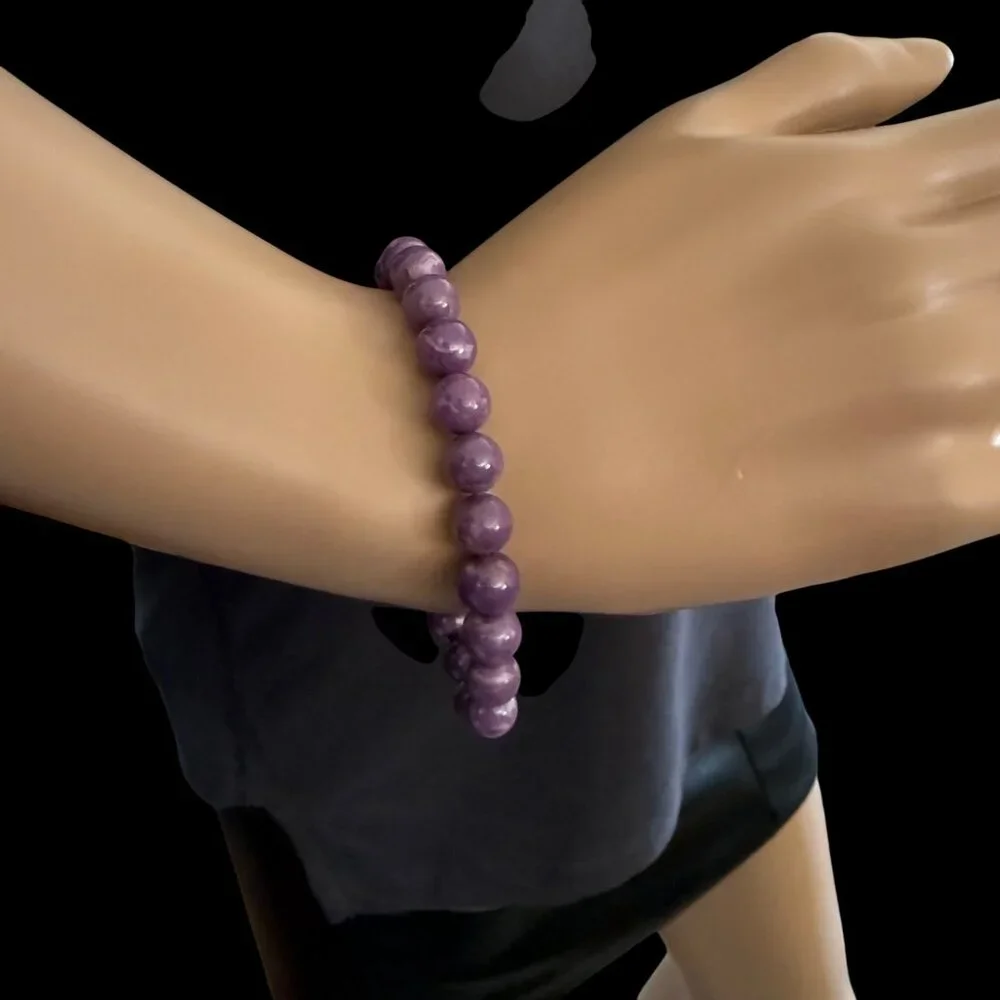 Purple Amethyst Crystal Bracelet Size 6.25